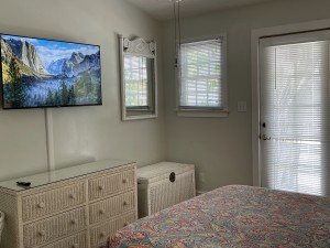 Flat screen tv in master bedroom